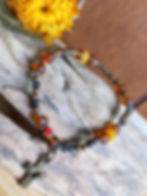 Thumbnail: Christian Cross Baltic Amber with Austrian Crystals Bracelet
