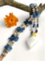 Thumbnail: Blue Kyanite + Selenite +Pearl Necklace