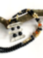 Thumbnail: Shungite Necklace With Lemurian Seed Quartz + Muli-Gemstones