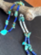 Thumbnail: Lapis Lazuli + Turquoise + Moonstone Necklace