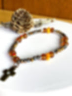 Thumbnail: Christian Cross Baltic Amber with Austrian Crystals Bracelet