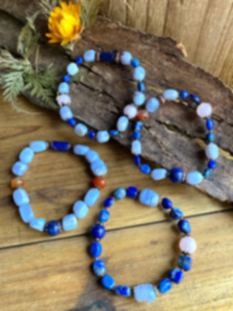 Blue Lace Agate Bracelets Mix & Match