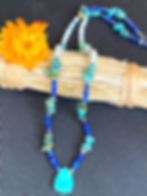 Thumbnail: Lapis Lazuli + Turquoise + Moonstone Necklace