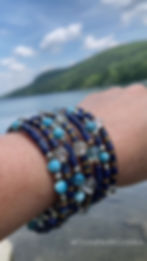 Thumbnail: Lapis Lazuli Multi Gemstone Wrap Bracelet