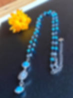 Thumbnail: Labradorite Necklace with Turquoise + Blue Apatite