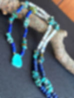 Thumbnail: Lapis Lazuli + Turquoise + Moonstone Necklace