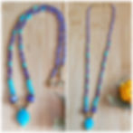 Thumbnail: Amethyst Amazonite Multi Gemstone Layered Statement Necklace