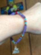 Thumbnail: I Love Jesus Amethyst with Austrian Crystals Bracelet