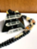Thumbnail: Shungite Necklace With Lemurian Seed Quartz + Muli-Gemstones
