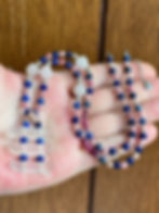 Thumbnail: Rhodochrosite Necklace With Lemurian Seed Quartz + Muli-Gemstones