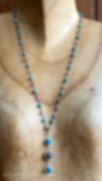 Thumbnail: Labradorite Necklace with Turquoise + Blue Apatite