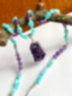 Thumbnail: Amazonite with Amethyst Necklace