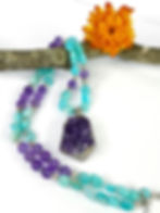 Thumbnail: Amazonite with Amethyst Necklace