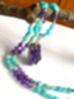Thumbnail: Amazonite with Amethyst Necklace