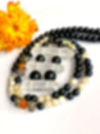 Thumbnail: Shungite Necklace With Lemurian Seed Quartz + Muli-Gemstones