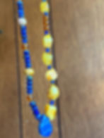 Thumbnail: Butterscoch Baltic Amber Lapis Lazuli Necklace