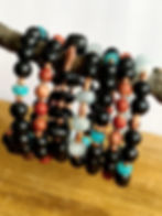 Thumbnail: Shungite Multi Gemstone Coil Wrap Bracelet