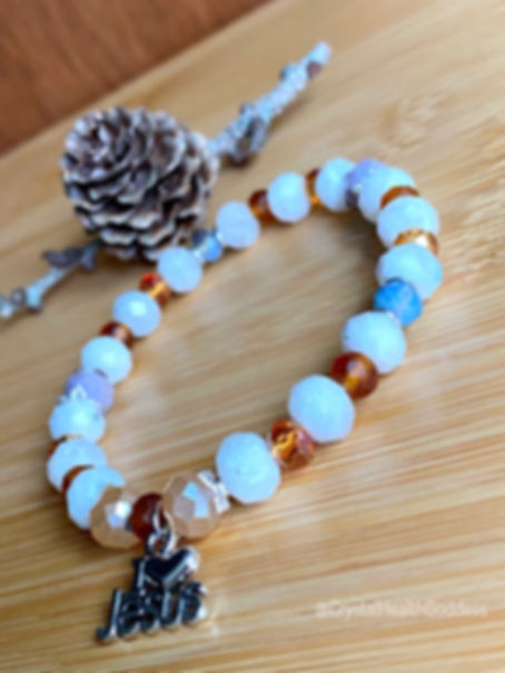 I Love Jesus Austrian Crystals Bracelet