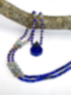 Thumbnail: Lapis Lazuli + Labradorite Necklace with Genuine Copper Beads