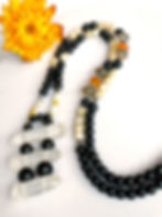 Thumbnail: Shungite Necklace With Lemurian Seed Quartz + Muli-Gemstones
