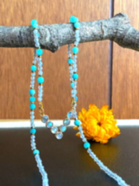 Labradorite Necklace with Amazonite