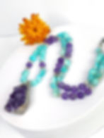 Thumbnail: Amazonite with Amethyst Necklace
