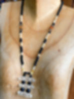 Thumbnail: Shungite Necklace With Lemurian Seed Quartz + Muli-Gemstones