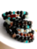 Thumbnail: Shungite Multi Gemstone Coil Wrap Bracelet