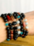 Thumbnail: Shungite Multi Gemstone Coil Wrap Bracelet