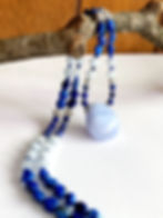 Thumbnail: Lapis Lazuli with Aquamarine + Blue Lace Agate Necklace