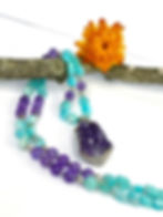 Thumbnail: Amazonite with Amethyst Necklace