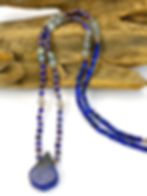 Thumbnail: Lapis Lazuli + Labradorite Necklace with Genuine Copper Beads