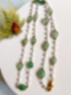 Thumbnail: Aventurine + Pearl Necklace Bracelet Jewelry Set