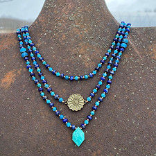 Lapis-Apatite-Copper-Necklaces